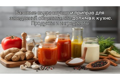 Базовые виды соусов и приправ для заведений общепита: что должно быть на кухне
