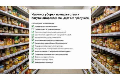 Чек-лист уборки номера в отеле и посуточной аренде: стандарт без пропусков