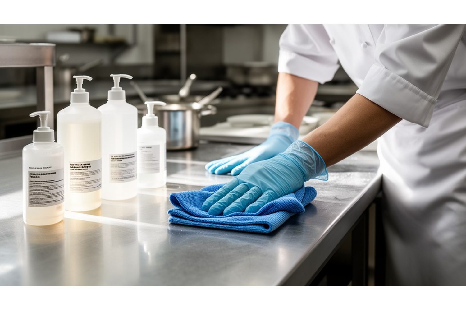 Как мыть и дезинфицировать производственный стол на кухне ресторана