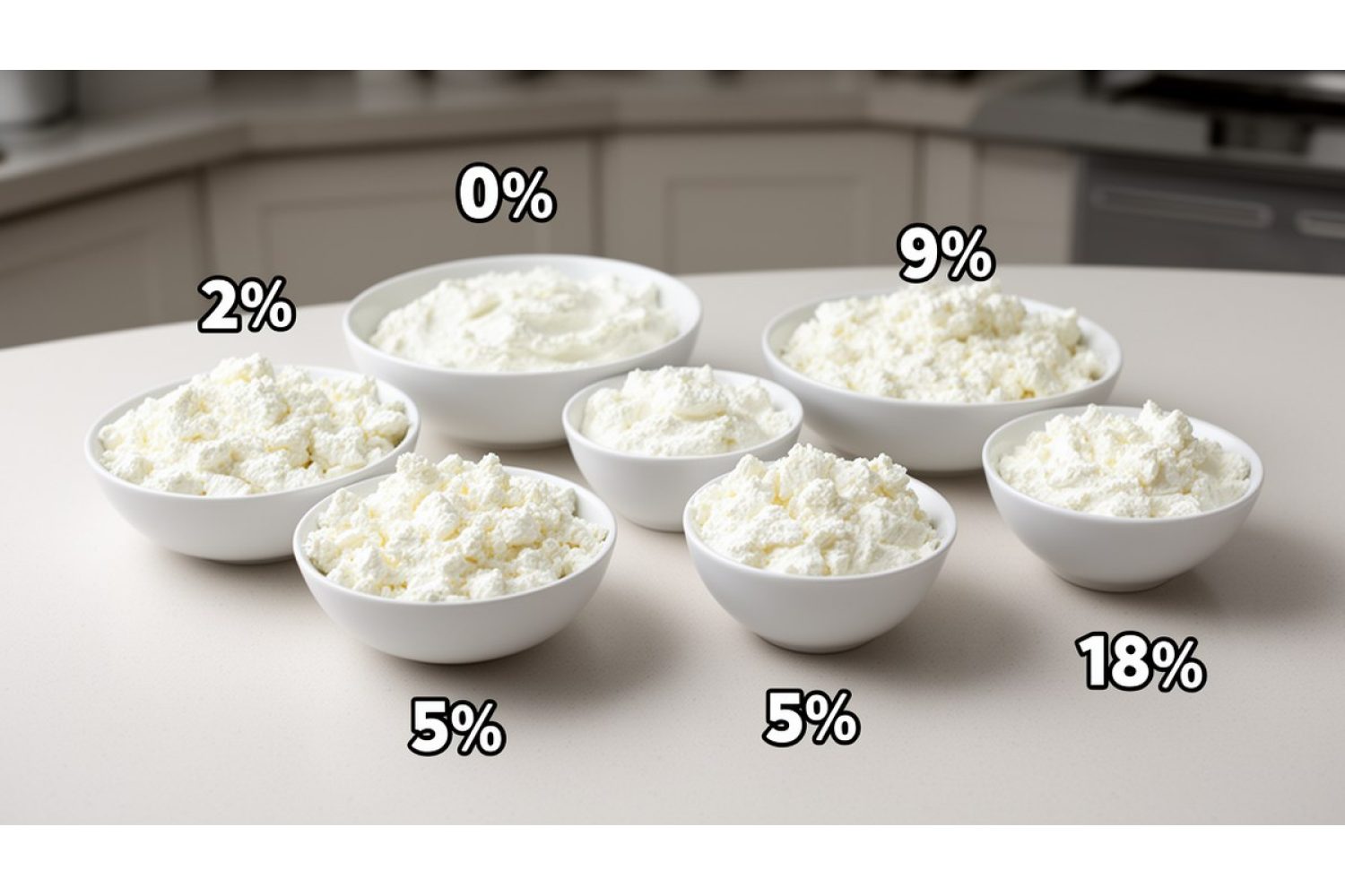 Калорийность творога: КБЖУ по разной жирности