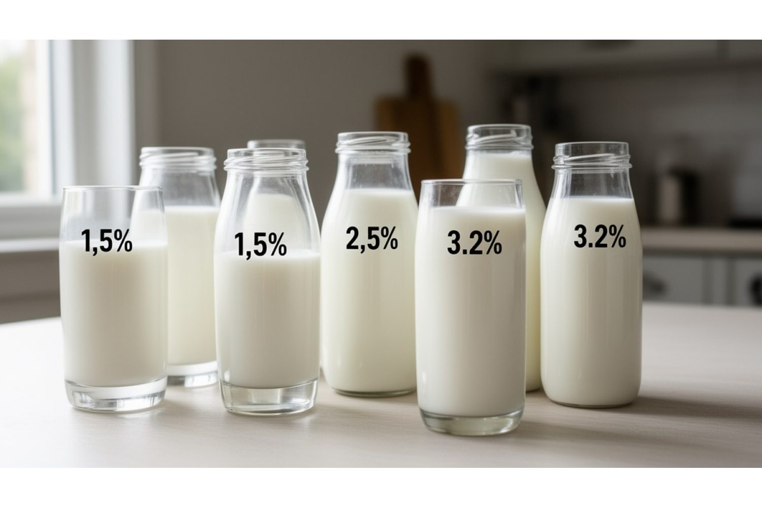 Калорийность молока и КБЖУ разных видов на 100 г