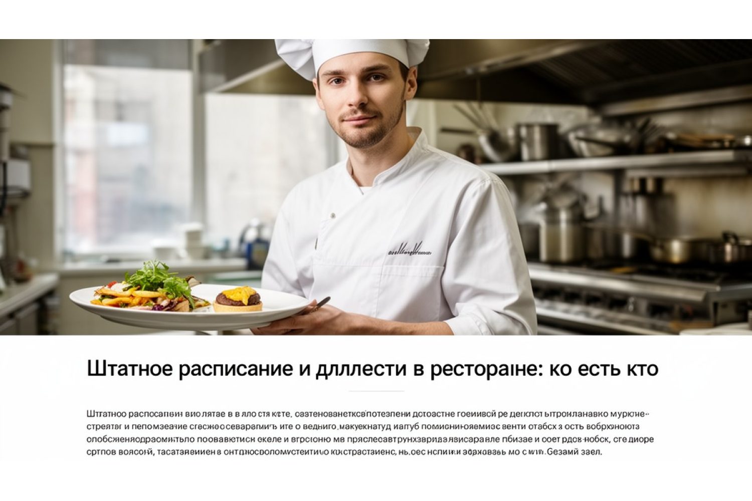 Штатное расписание и должности в ресторане: кто есть кто