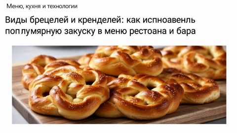 Виды брецелей и кренделей: как использовать популярную закуску в меню ресторана и бара