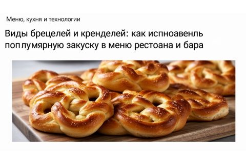 Виды брецелей и кренделей: как использовать популярную закуску в меню ресторана и бара