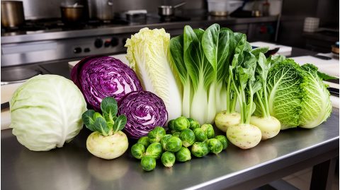 Виды капусты для ресторанов и кафе: белокочанная, краснокочанная, пекинская, пак-чой, савойская, кольраби и брюссельская