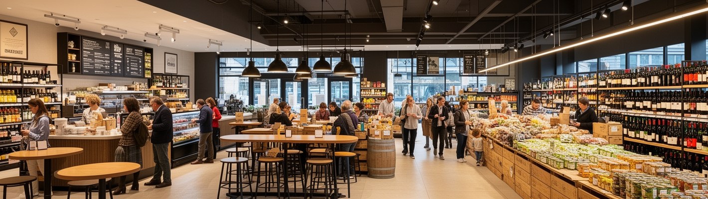 Новый магазин «Азбука вкуса» с кафе и энотекой в Москве