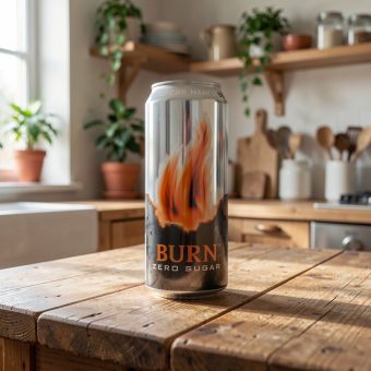 Энергетик Burn (Бёрн) Персик Манго без сахара, серебристый, 0.449 л