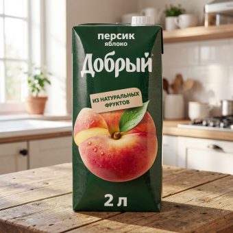 Нектар Добрый, яблоко-персик, 2 л