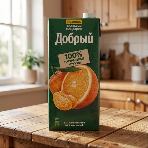Нектар Добрый, апельсин-мандарин, 2 л