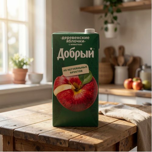 Нектар Добрый, деревенские яблочки, 2 л