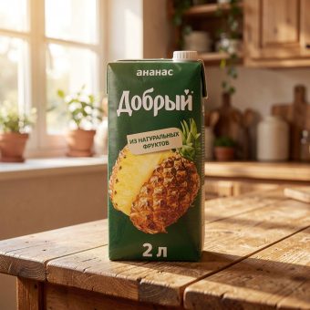 Нектар Добрый, ананас-яблоко, 2 л