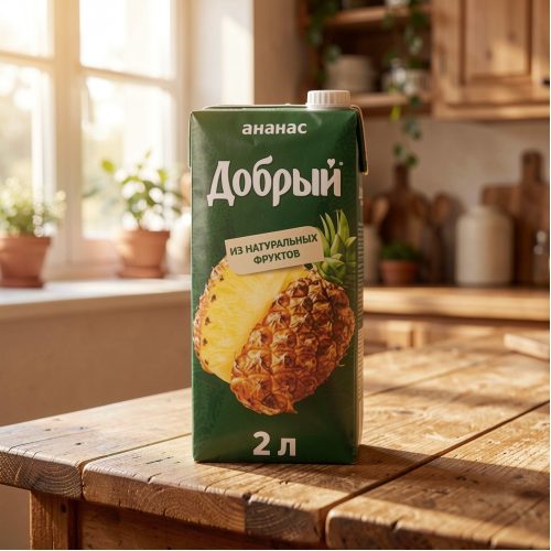 Нектар Добрый, ананас-яблоко, 2 л