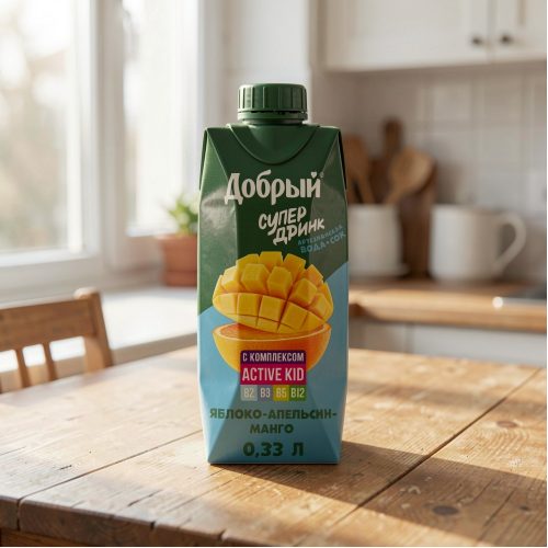 Нектар Добрый, яблоко-апельсин-манго, 0.2 л