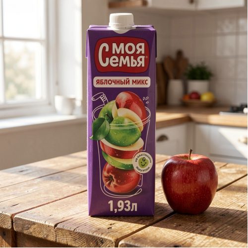 Нектар Моя Семья, яблочный микс, 1.93 л