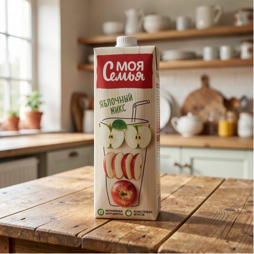 Нектар Моя Семья, яблочный микс, 0.95 л