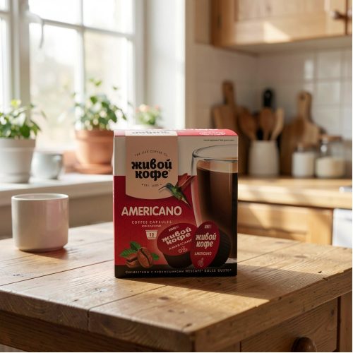 Кофе Живой Americano, в капсулах, 8 г