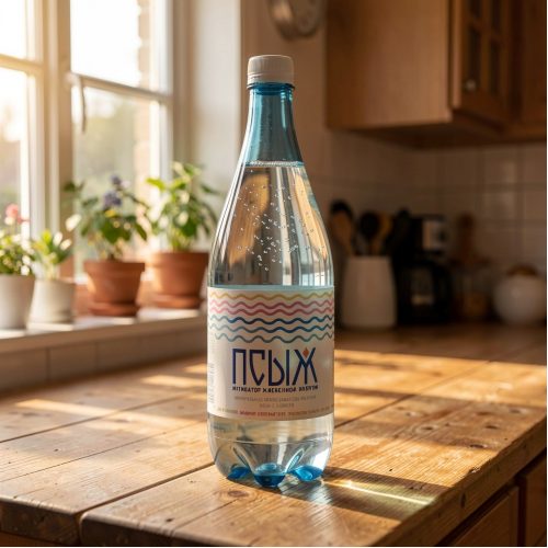 Вода Псыж минеральная лечебно-столовая газированная, 1 л