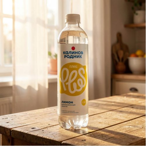 Вода Калинов Родник Плюс, лимон, 0.5 л
