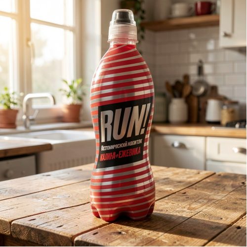 Лимонад RUN, малина-ежевика, 0.5 л