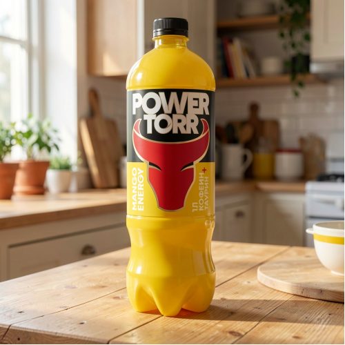 Энергетик Power Torr (Пауэр Торр) Ultra Mango, жёлтый, 1 л