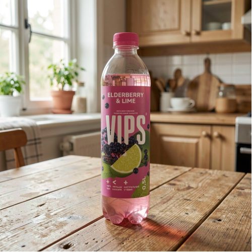 Лимонад VIPs, лайм-бузина, 0.5 л