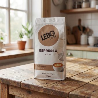 Кофе Lebo Espresso Milky, молотый, 230 г