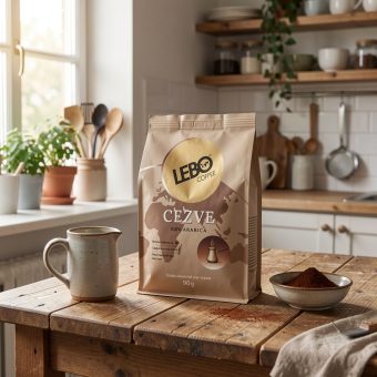 Кофе Lebo Джезва Арабика среднеобжаренная, молотый для турки, 90 г