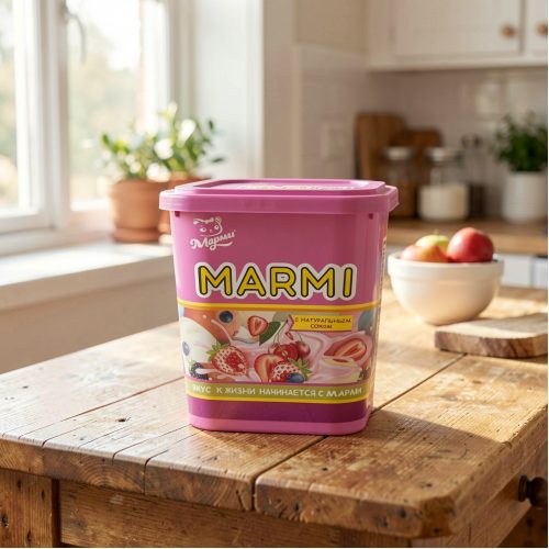 Жевательные мармеладки Марми в форме ягод со вкусом йогурта, 100г