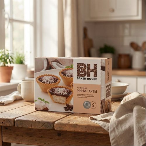 Мини-Тарты Baker House с кокосом, 240г
