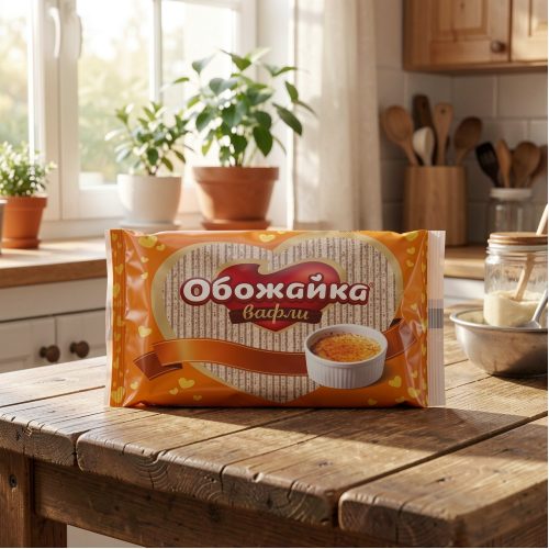 Вафли Пензенская КФ Обожайка крем-брюле, 225г
