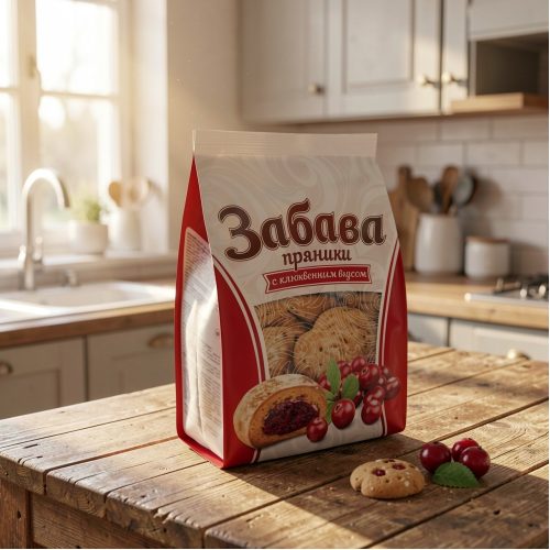 Пряники Пензенская КФ Забава со вкусом клюквы, 300г