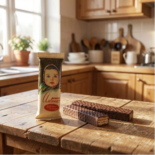 Вафли КФ им. К. Самойловой Аленка глазированные со вкусом кокос-ваниль, 40г