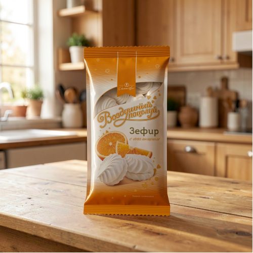 Зефир КФ им. К. Самойловой Воздушный поцелуй со вкусом апельсин, 250г