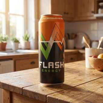 Энергетик Flash up Energy апельсиновый ритм, оранжевый, 0.45 л