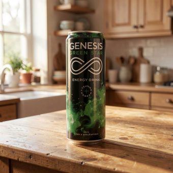 Энергетик Genesis (Генезис) Green Star, чёрный, 0.5 л