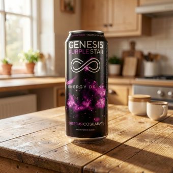 Энергетик Genesis (Генезис) Purple Star, чёрный, 0.5 л