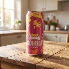 Энергетик Gorilla (Горилла) Berry Lychee pear личи груша, розовый, 0.45 л
