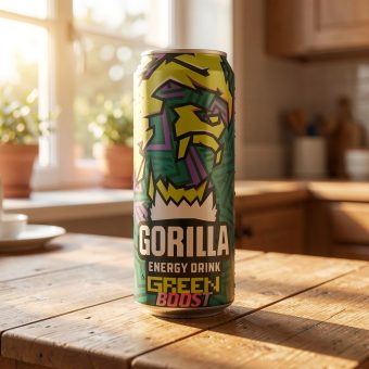 Энергетик Gorilla (Горилла) Green Boost, зелёный, 0.5 л