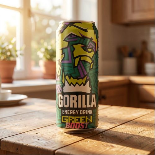 Энергетик Gorilla (Горилла) Green Boost, зелёный, 0.5 л