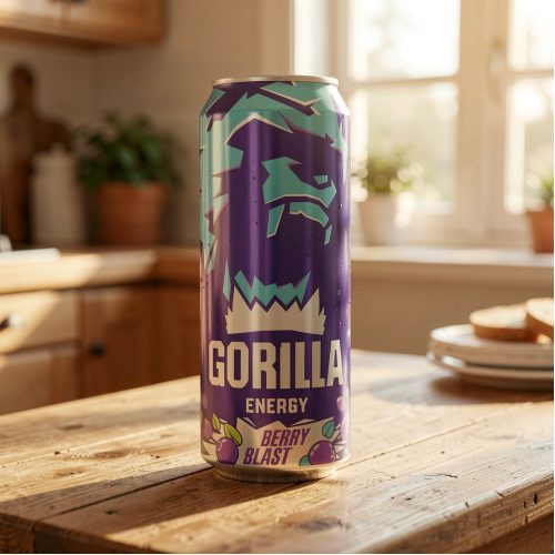 Энергетик Gorilla (Горилла) berry blast, фиолетовый, 0.45 л
