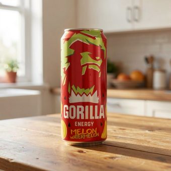 Энергетик Gorilla (Горилла) арбуз дыня, красный, 0.5 л