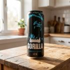 Энергетик Gorilla (Горилла) ледяная мята, чёрный, 0.45 л
