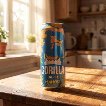 Энергетик Gorilla (Горилла) манго кокос, синий, 0.45 л