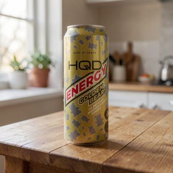 Энергетик HQD Energy (ЭйчКьюДи Энерджи) Golden Bears, белый, 0.45 л