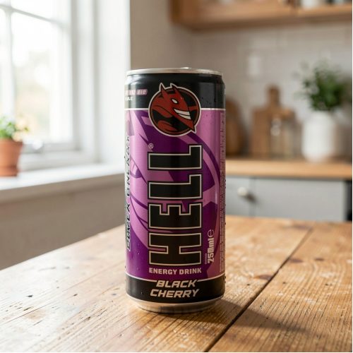 Энергетик Hell (Хелл) Black Cherry, фиолетовый, 0.5 л