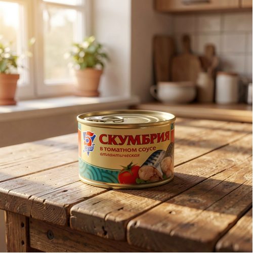 Скумбрия в томатном соусе 5 Морей, 250г