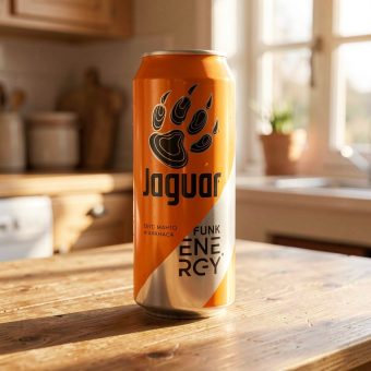 Энергетик Jaguar (Ягуар) манго ананас, оранжевый, 0.45 л