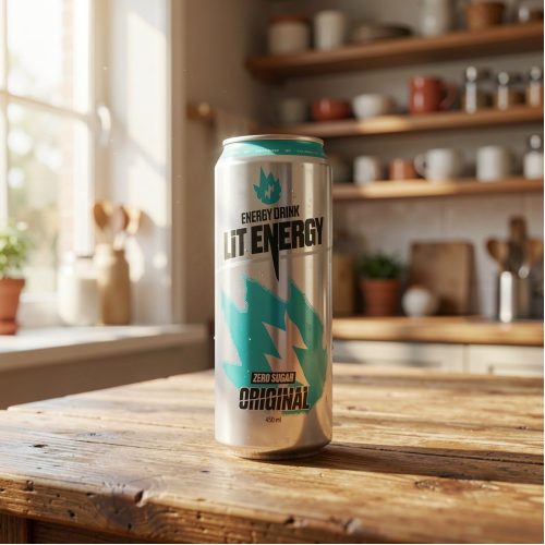 Энергетик LiT Energy (Лит Энерджи) зеро без сахара, бирюзовый, 0.5 л