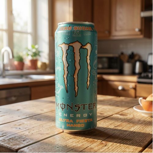 Энергетик Monster (Монстер) Ultra Fiesta Mango без сахара, бирюзовый, 0.5 л