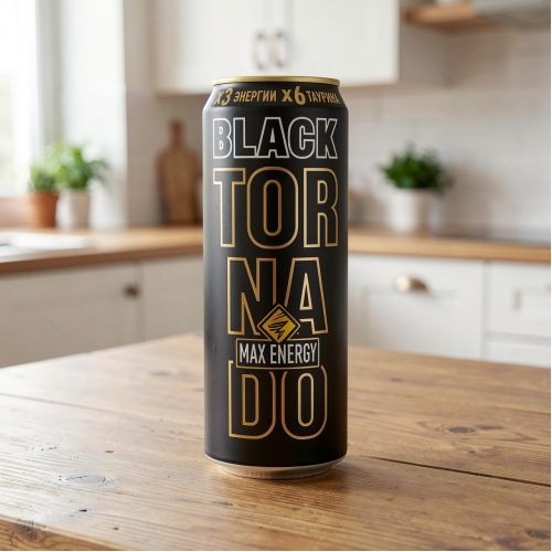 Энергетик Tornado Energy (Торнадо Энерджи) Black, чёрный, 0.45 л